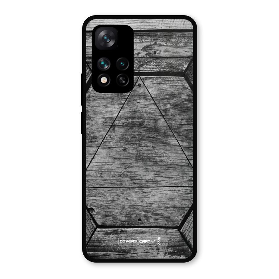 Wooden Hexagon Metal Back Case for Xiaomi 11i Hypercharge 5G