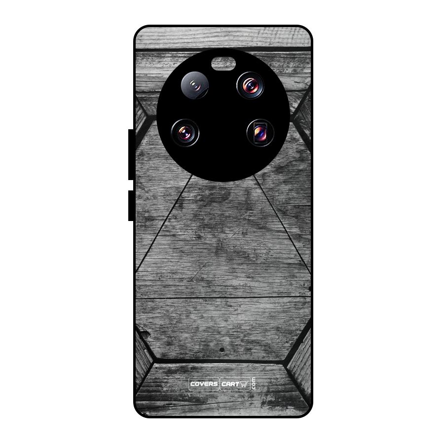 Wooden Hexagon Metal Back Case for Xiaomi 13 Ultra