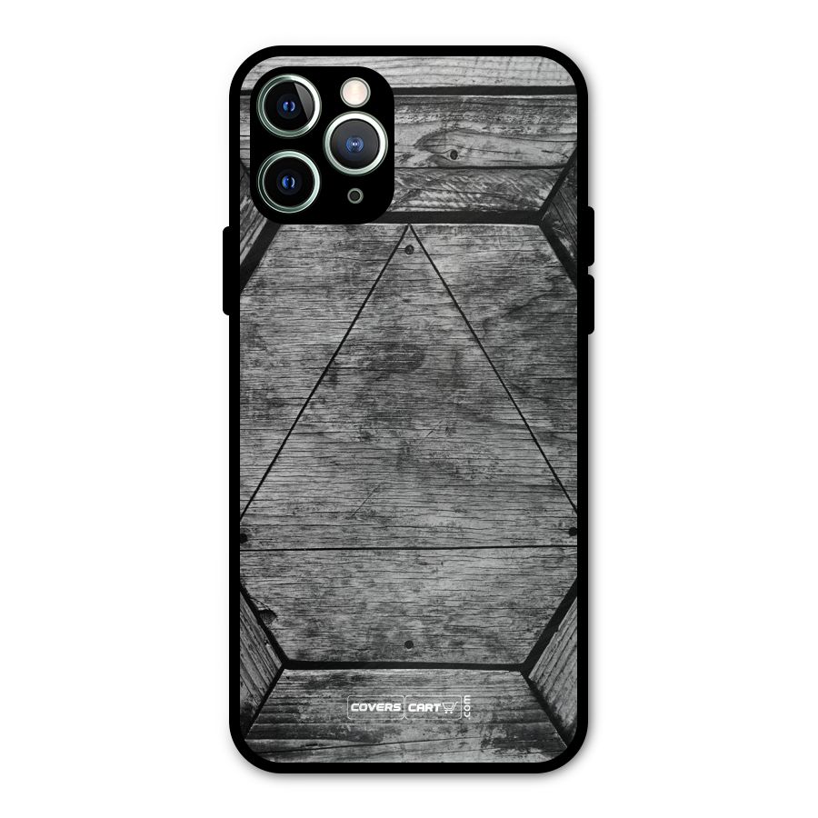 Wooden Hexagon Metal Back Case for iPhone 11 Pro Max