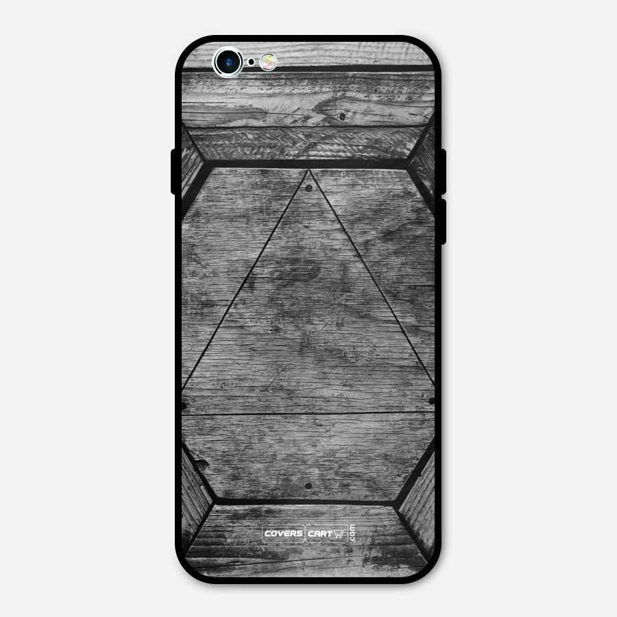 Wooden Hexagon Metal Back Case for iPhone 6 6s