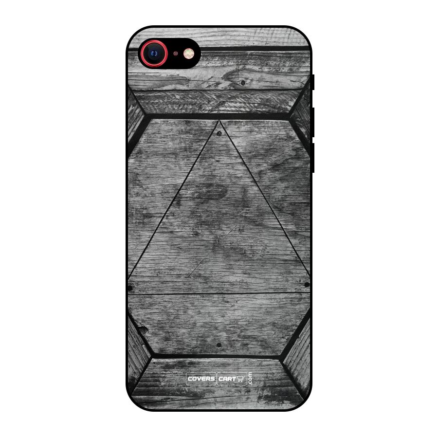 Wooden Hexagon Metal Back Case for iPhone 7