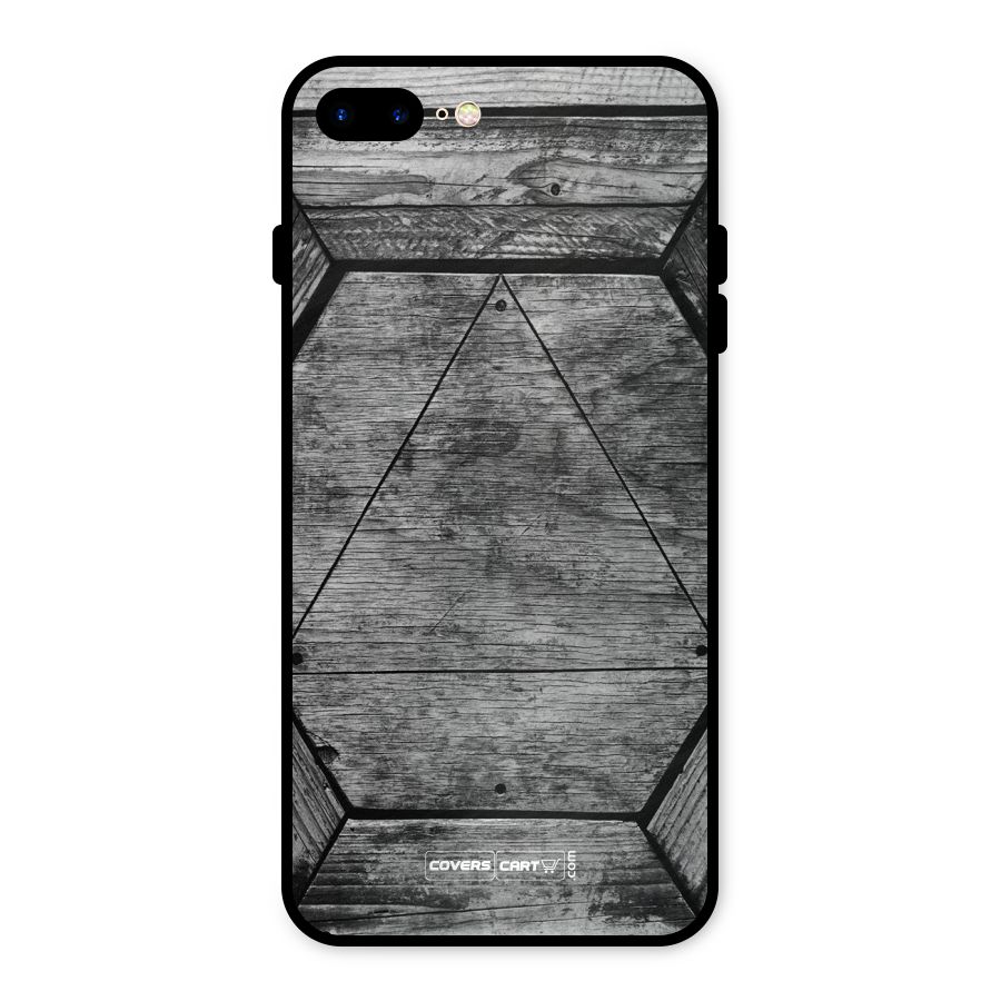 Wooden Hexagon Metal Back Case for iPhone 8 Plus
