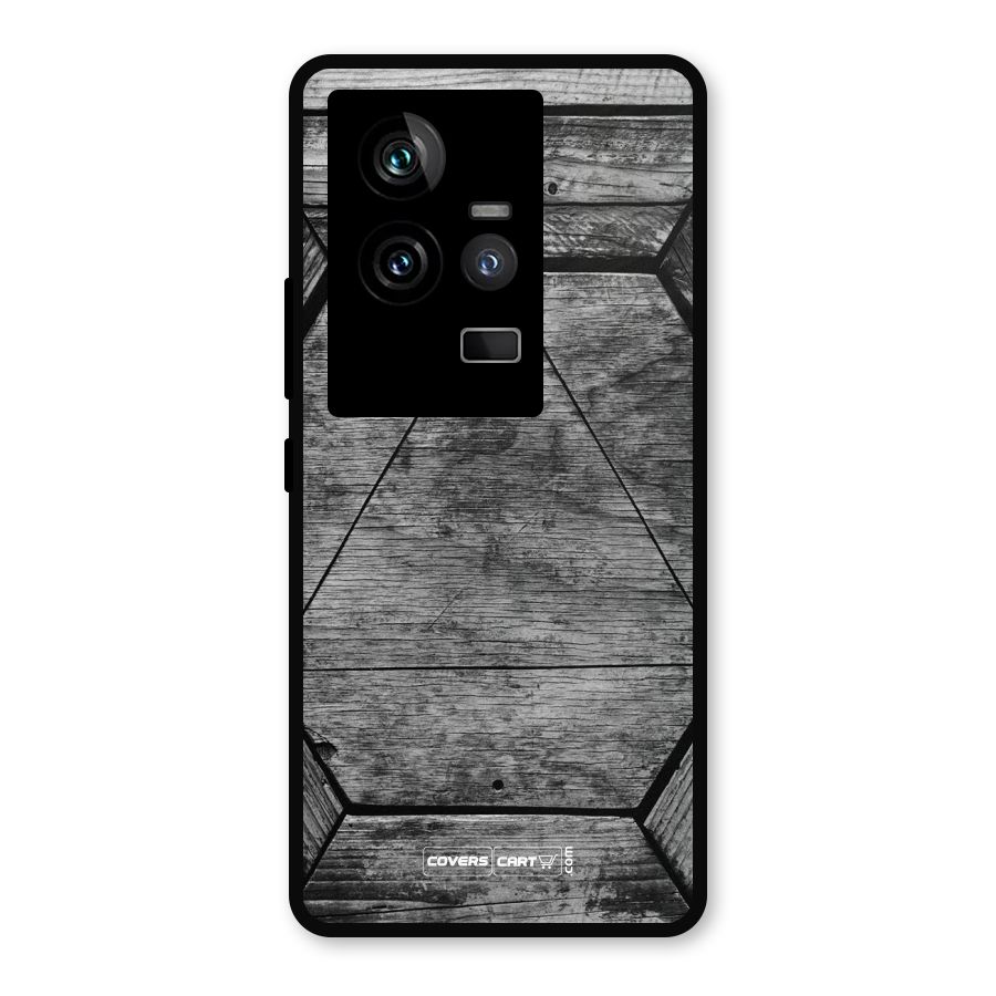 Wooden Hexagon Metal Back Case for iQOO 11 5G