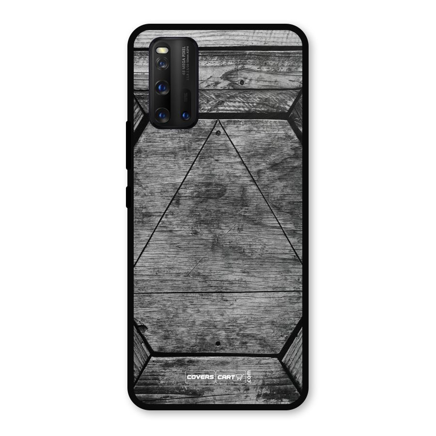 Wooden Hexagon Metal Back Case for iQOO 3