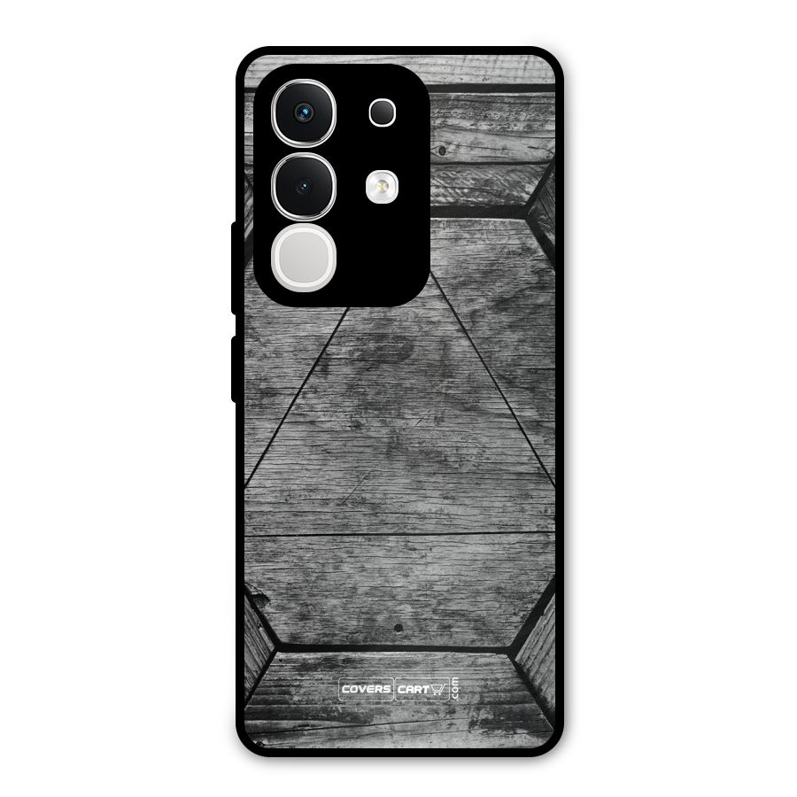 Wooden Hexagon Metal Back Case for iQOO Z10x