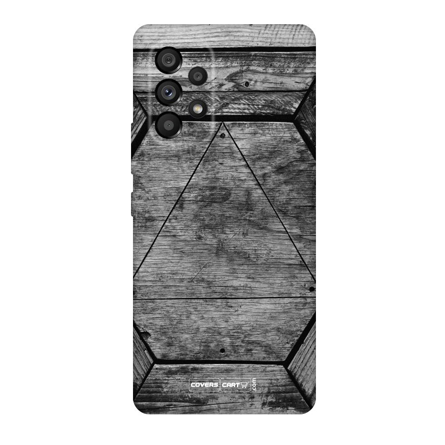 Wooden Hexagon Original Polycarbonate Back Case for Galaxy A53 5G
