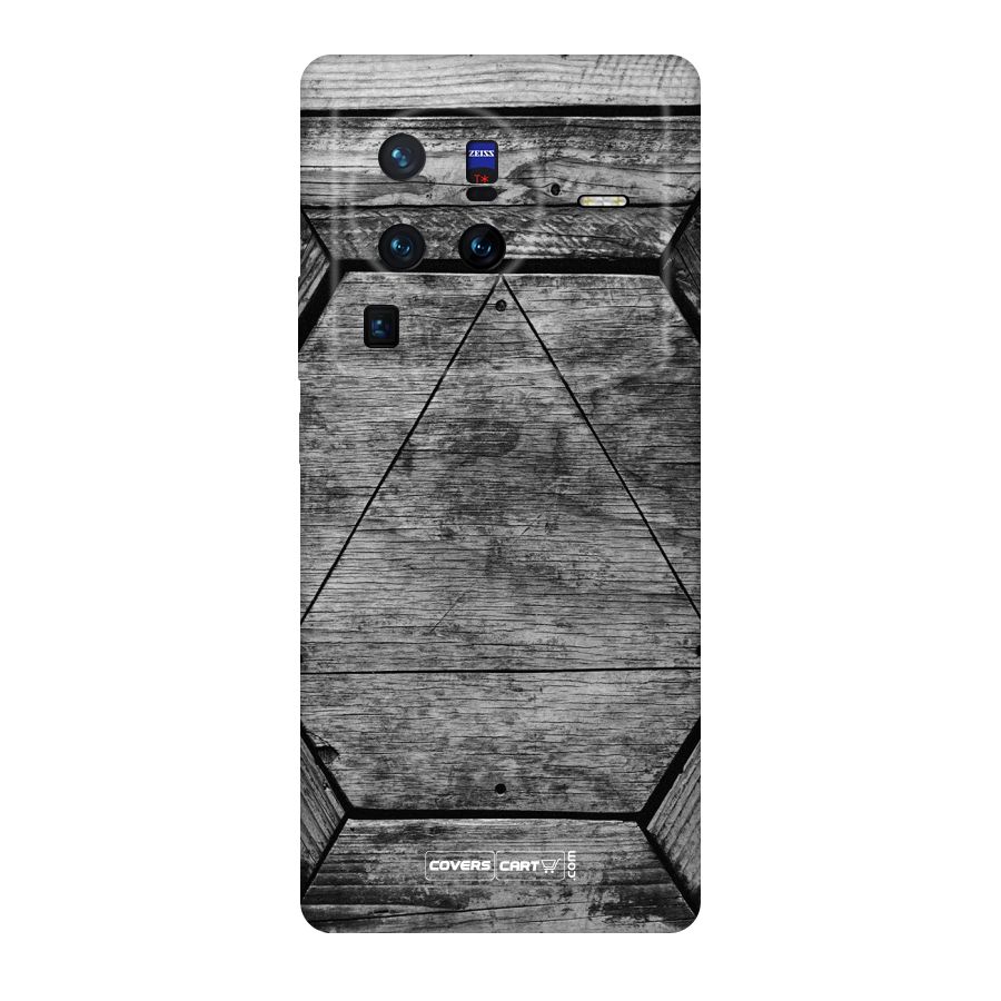 Wooden Hexagon Original Polycarbonate Back Case for Vivo X80