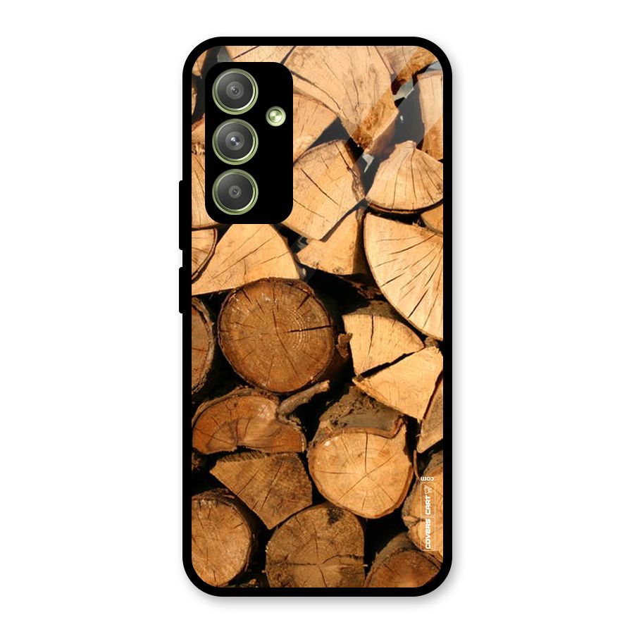 Wooden Logs Glass Back Case for Galaxy A54
