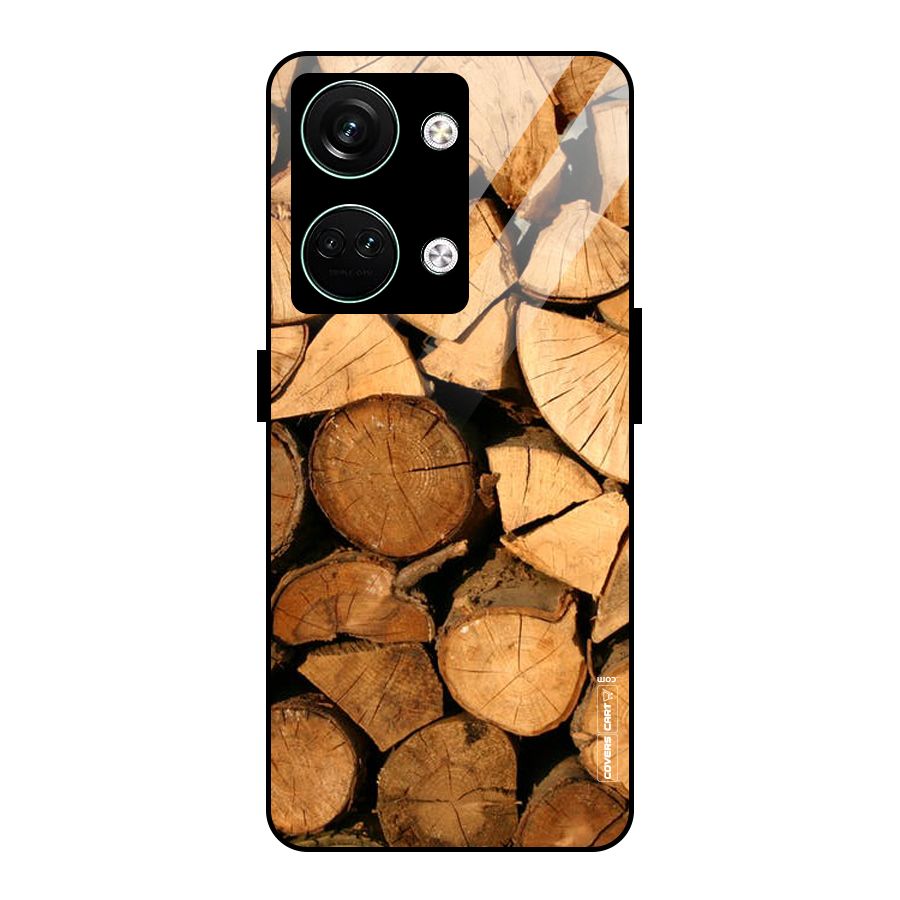 Wooden Logs Glass Back Case for Oneplus Nord 3