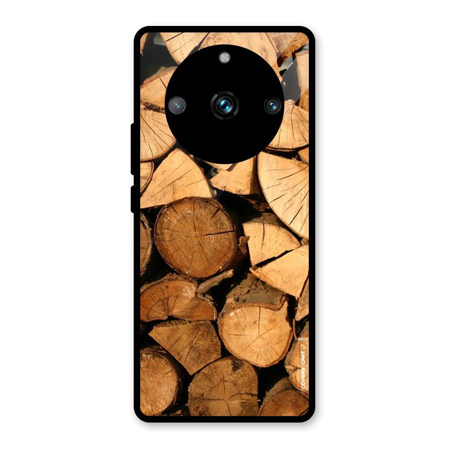 Wooden Logs Glass Back Case for Realme 11 Pro Plus