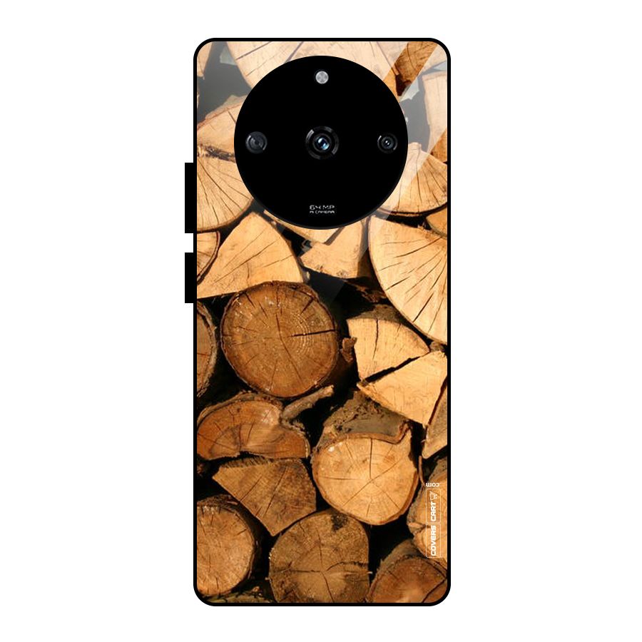 Wooden Logs Glass Back Case for Realme Narzo 60 5G