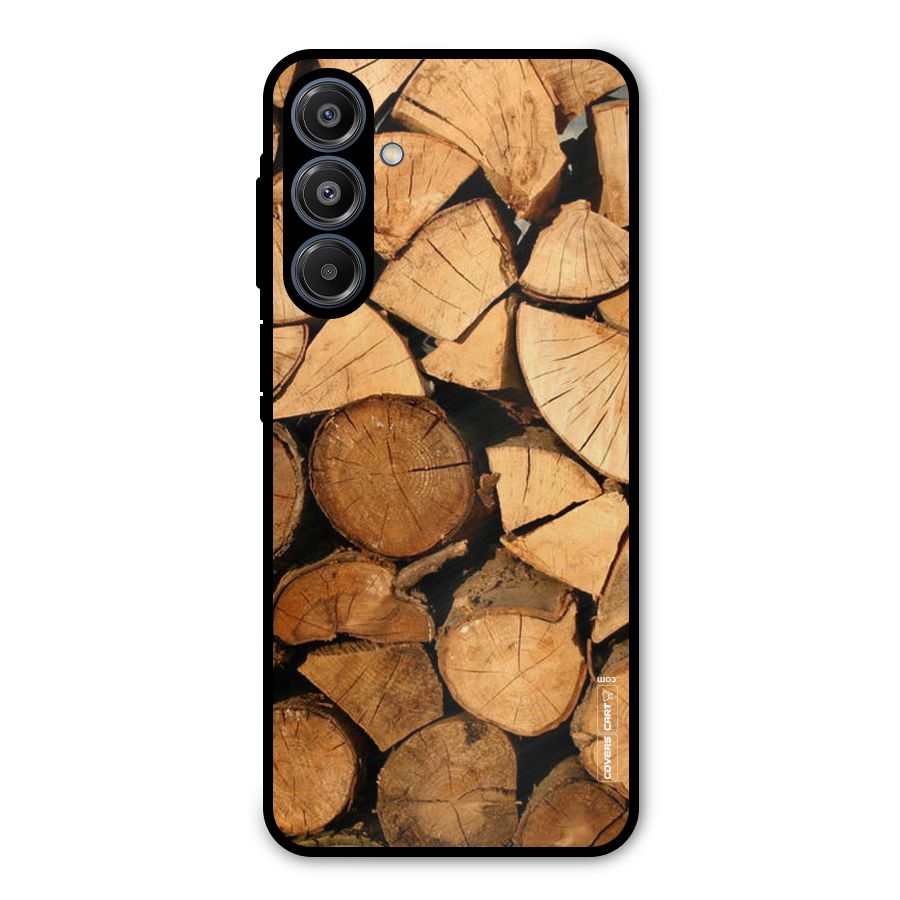 Wooden Logs Metal Back Case for Galaxy A16 5G
