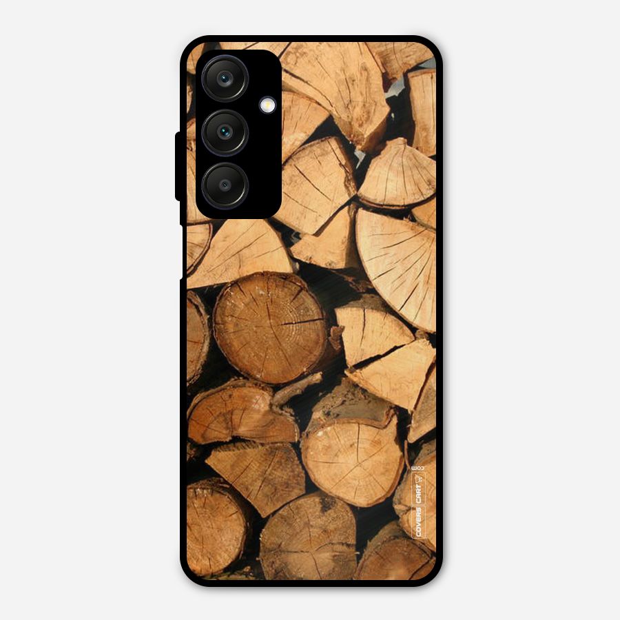 Wooden Logs Metal Back Case for Galaxy A25 5G
