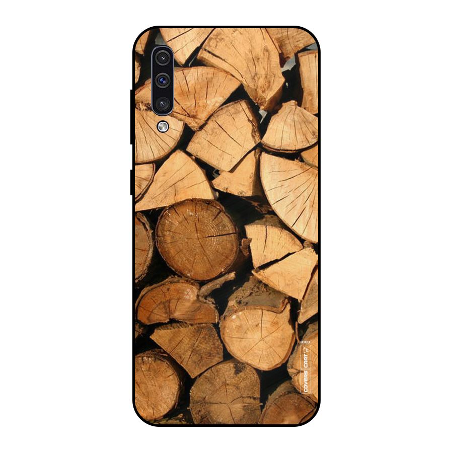 Wooden Logs Metal Back Case for Galaxy A50s