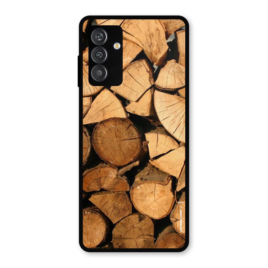 Wooden Logs Metal Back Case for Galaxy F13