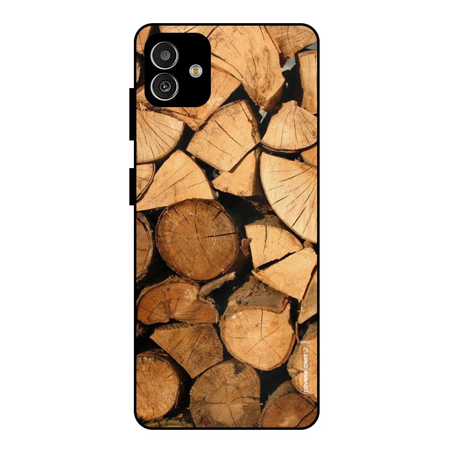 Wooden Logs Metal Back Case for Galaxy M13 5G