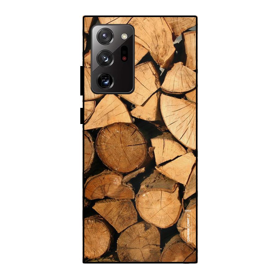 Wooden Logs Metal Back Case for Galaxy Note 20 Ultra