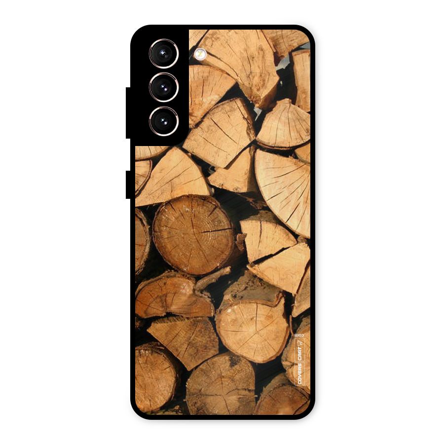 Wooden Logs Metal Back Case for Galaxy S21 5G