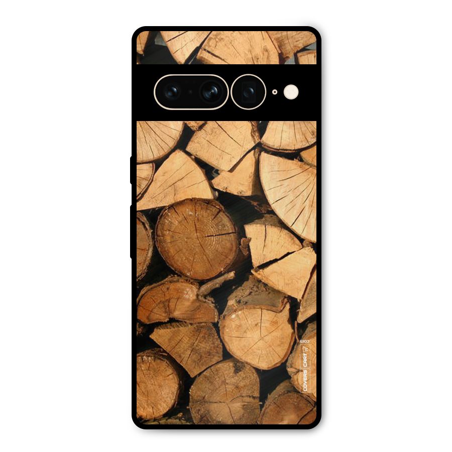 Wooden Logs Metal Back Case for Google Pixel 7 Pro