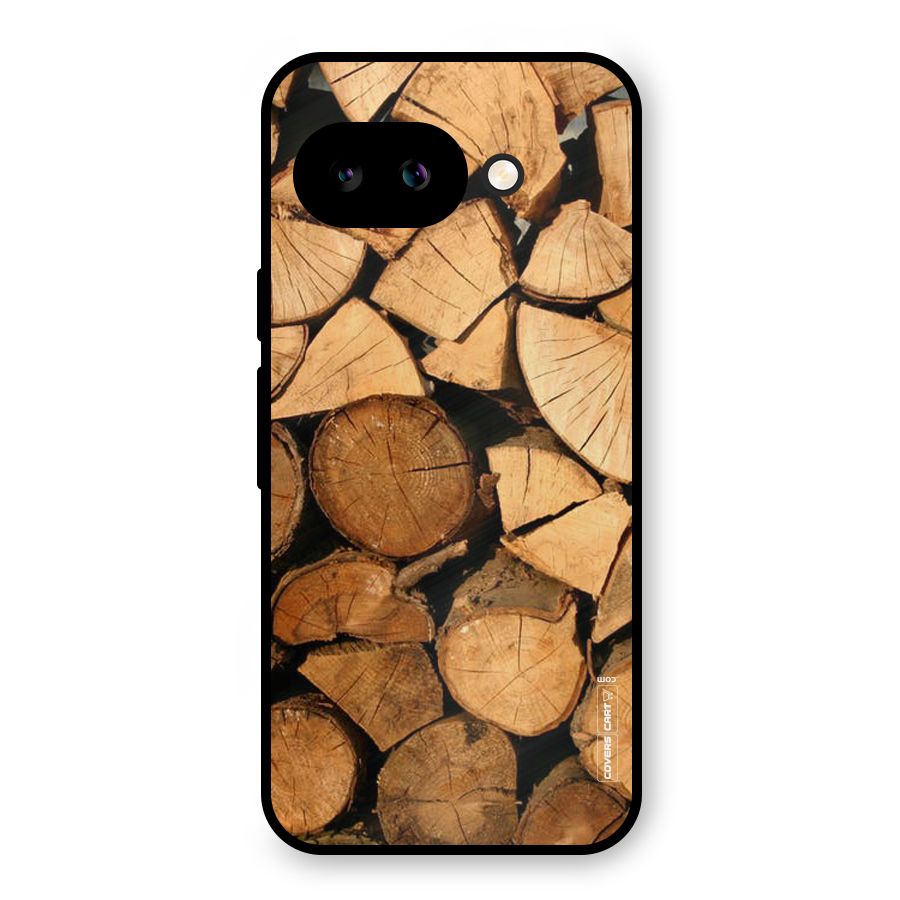 Wooden Logs Metal Back Case for Google Pixel 9a