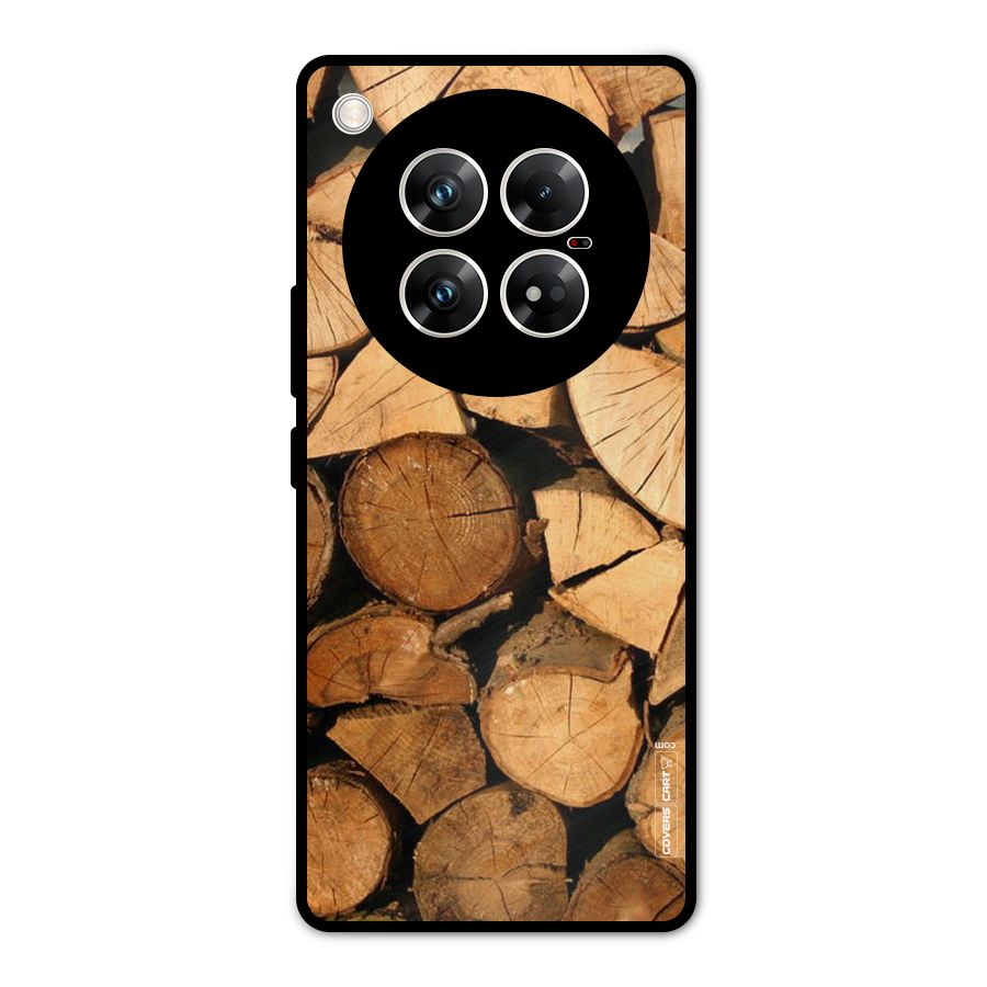 Wooden Logs Metal Back Case for Infinix Zero 40 5G