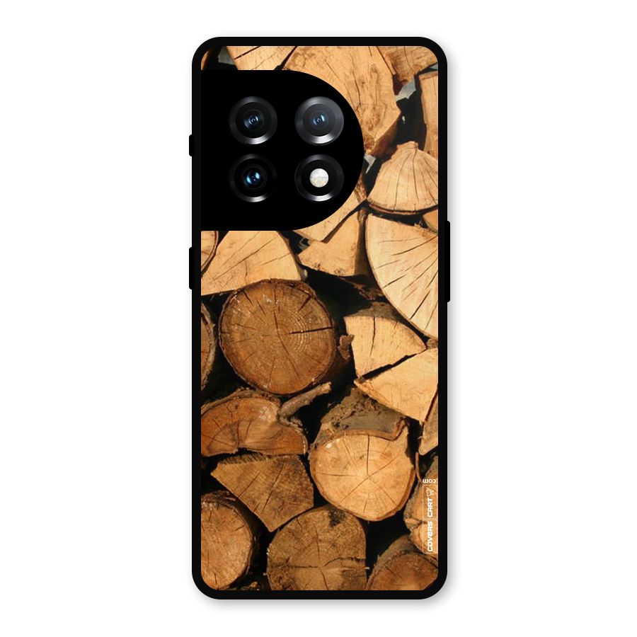 Wooden Logs Metal Back Case for OnePlus 11