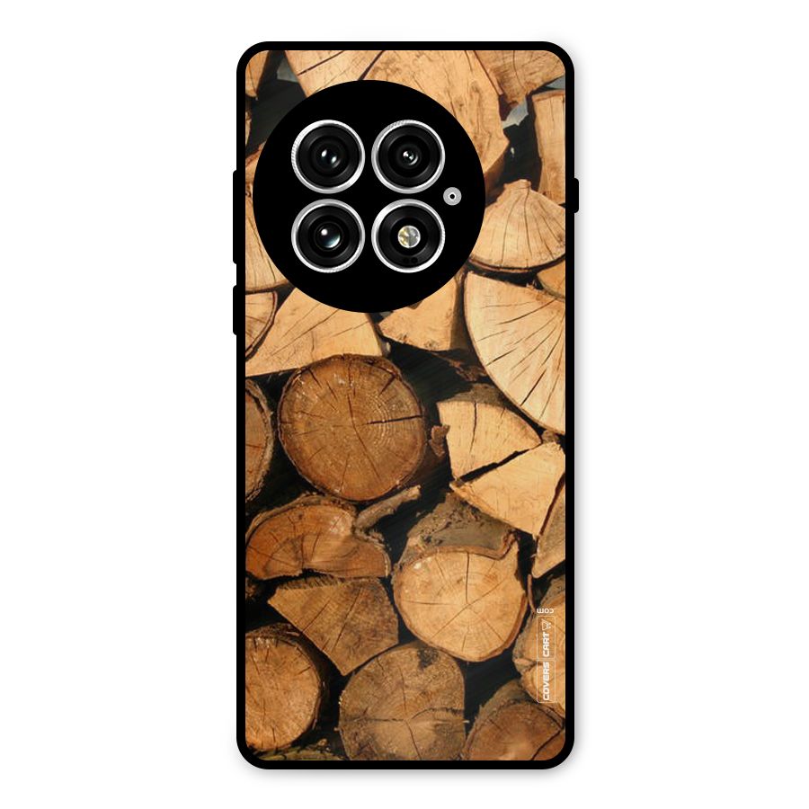 Wooden Logs Metal Back Case for OnePlus 13
