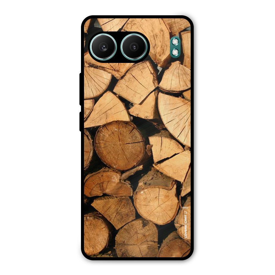 Wooden Logs Metal Back Case for OnePlus Nord 4