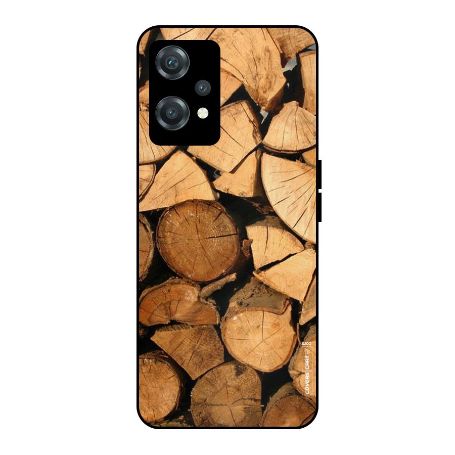 Wooden Logs Metal Back Case for OnePlus Nord CE 2 Lite 5G