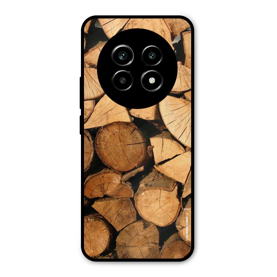 Wooden Logs Metal Back Case for Realme 13 Pro