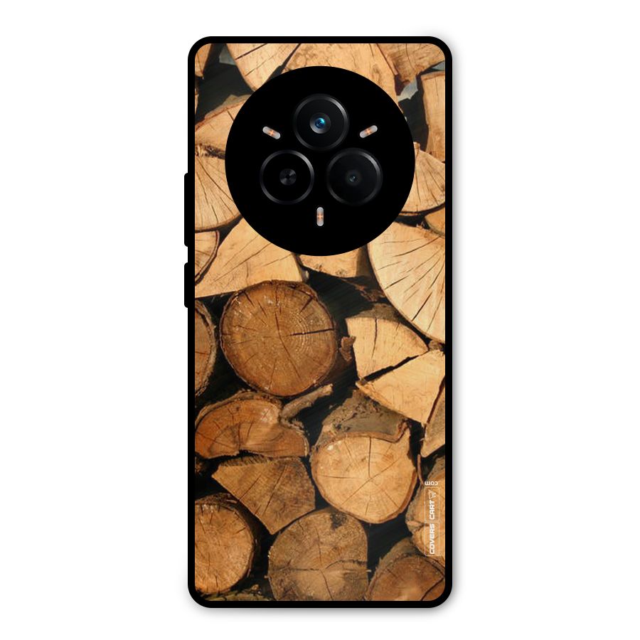 Wooden Logs Metal Back Case for Realme 14 Pro Plus