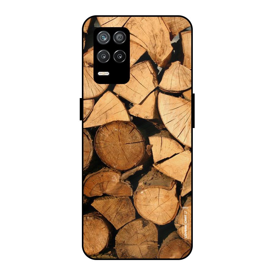 Wooden Logs Metal Back Case for Realme 9 5G