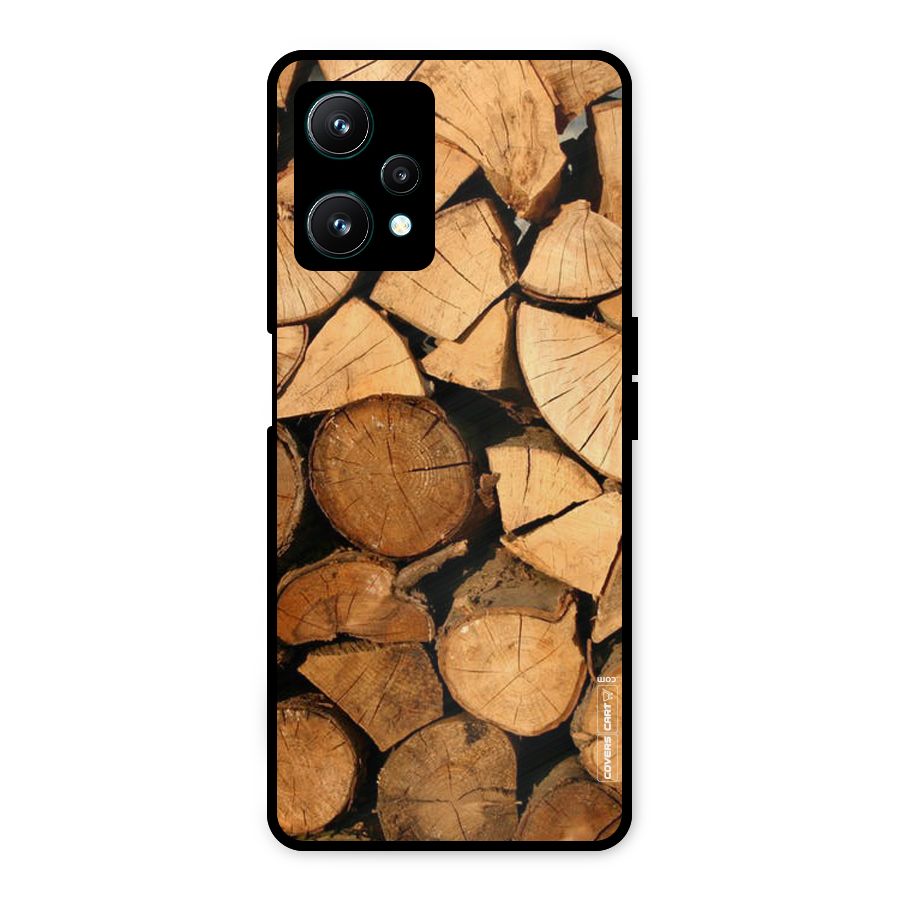 Wooden Logs Metal Back Case for Realme 9 Pro 5G