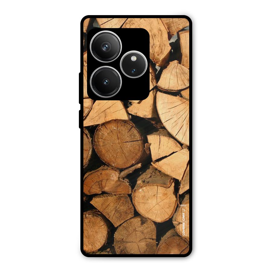 Wooden Logs Metal Back Case for Realme GT 6