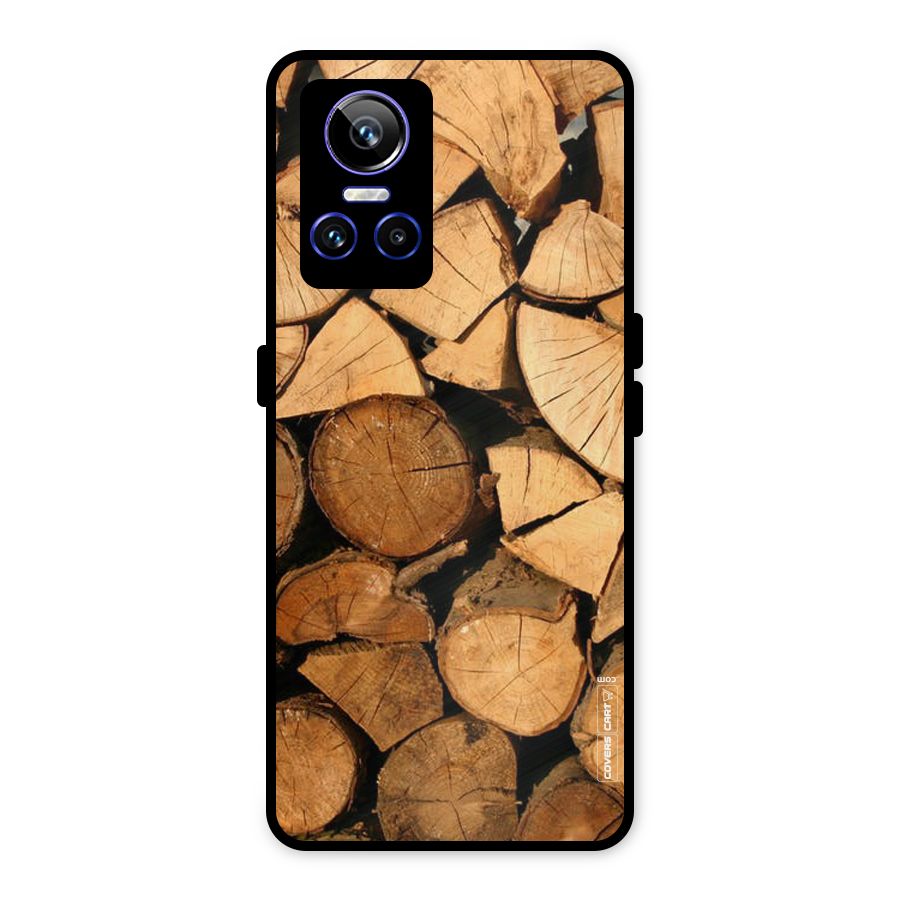 Wooden Logs Metal Back Case for Realme GT Neo 3