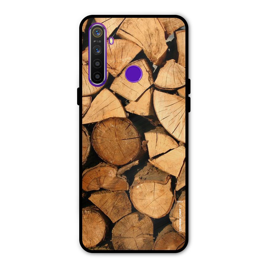 Wooden Logs Metal Back Case for Realme Narzo 10