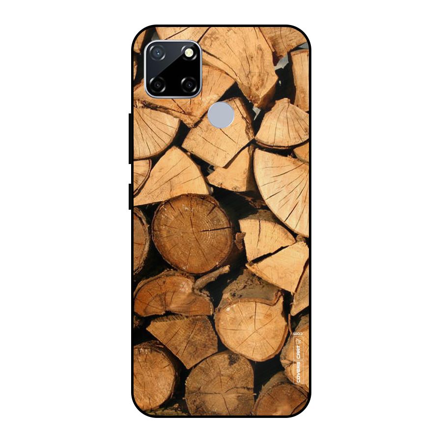 Wooden Logs Metal Back Case for Realme Narzo 20
