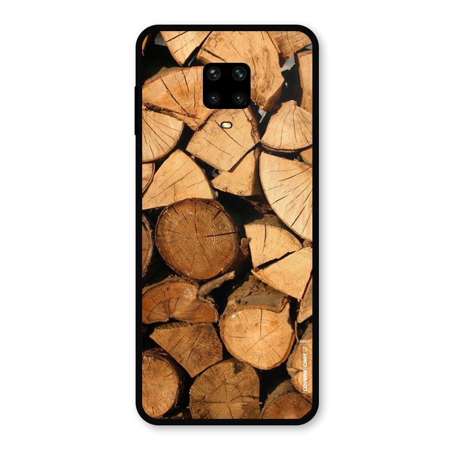 Wooden Logs Metal Back Case for Redmi Note 9 Pro Max