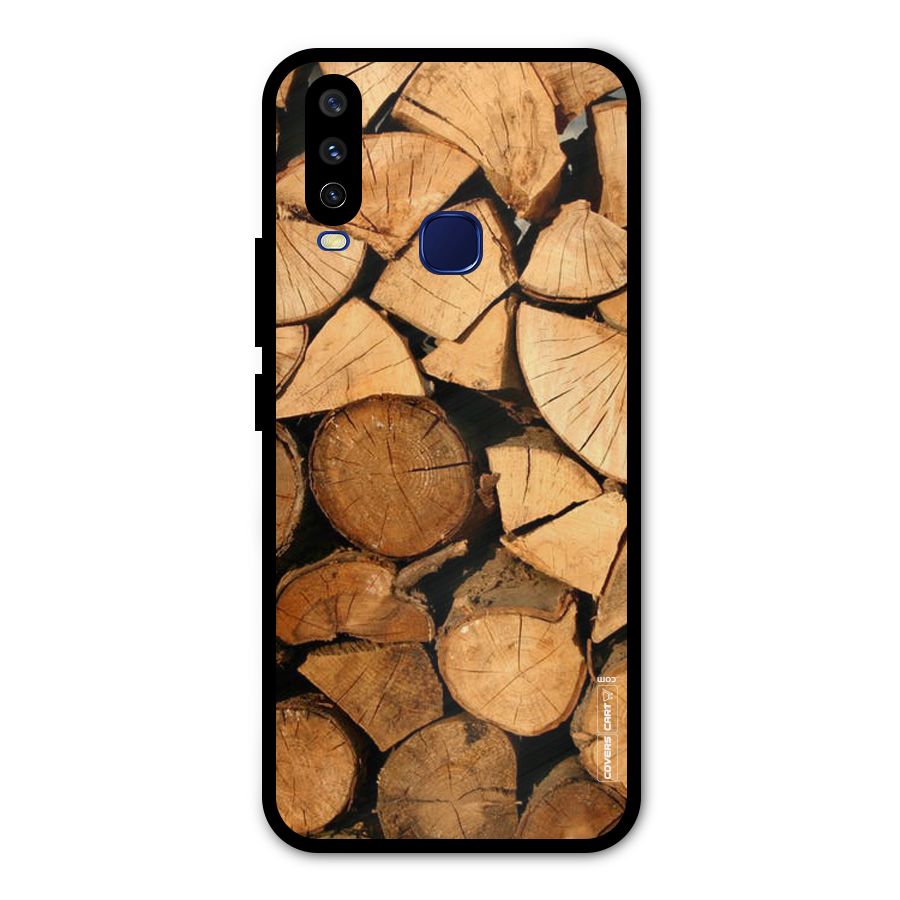 Wooden Logs Metal Back Case for Vivo V17