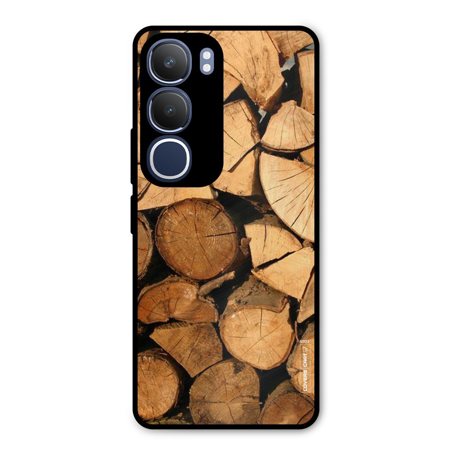 Wooden Logs Metal Back Case for Vivo Y29