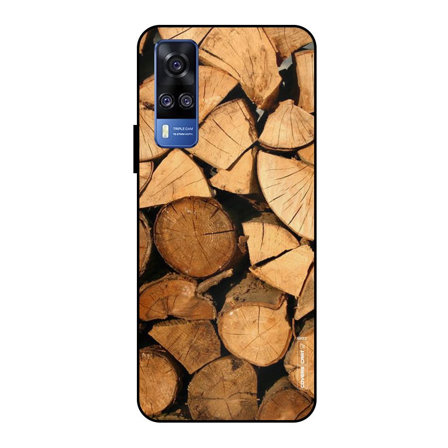 Wooden Logs Metal Back Case for Vivo Y51