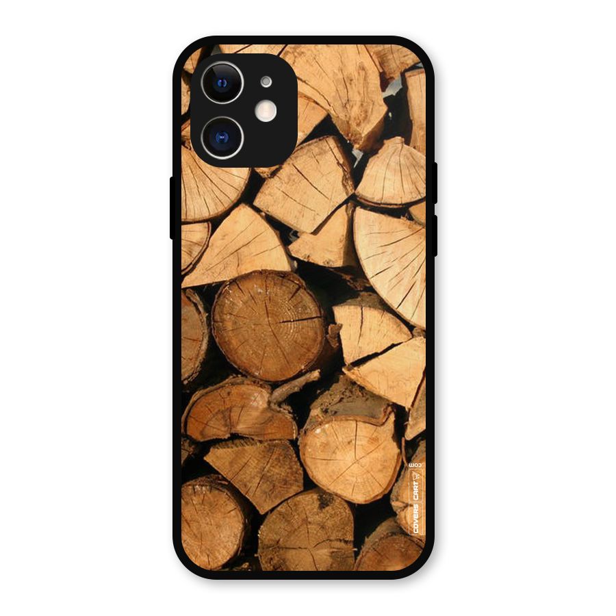Wooden Logs Metal Back Case for iPhone 12