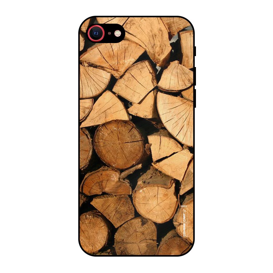 Wooden Logs Metal Back Case for iPhone 7
