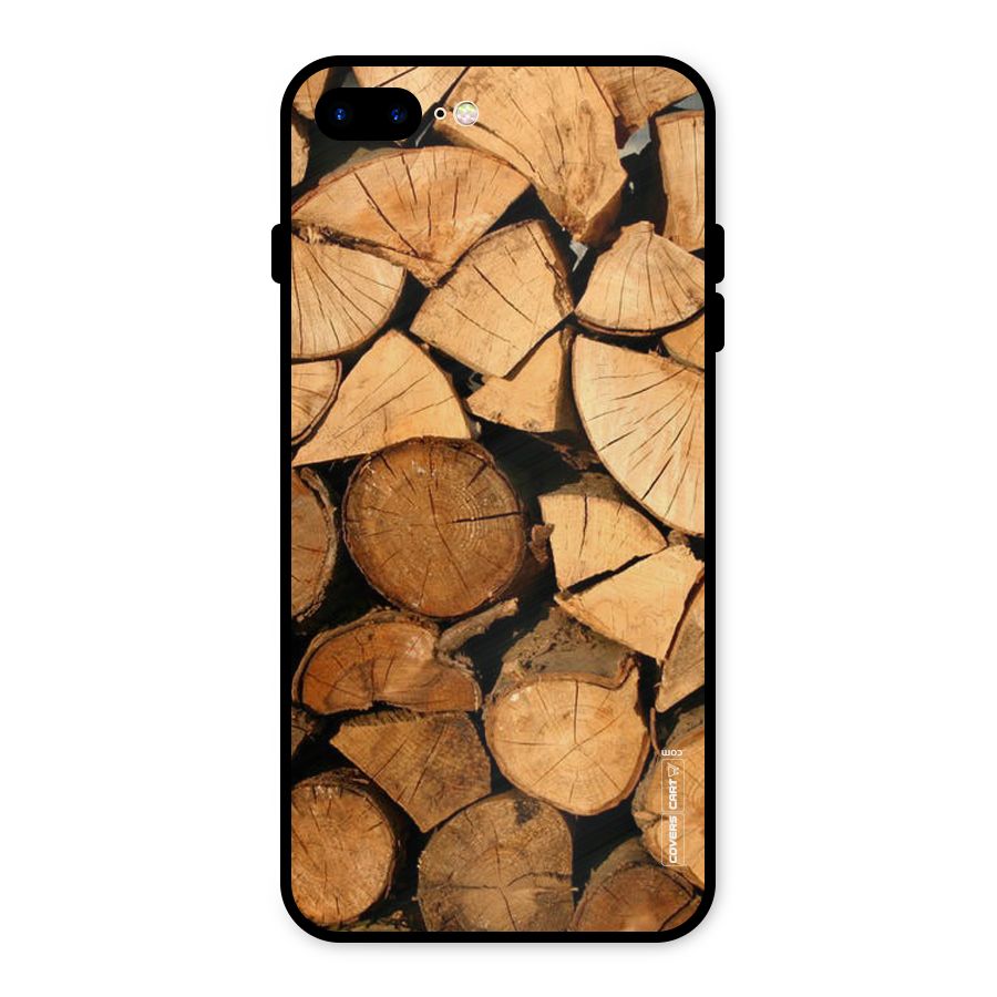 Wooden Logs Metal Back Case for iPhone 8 Plus