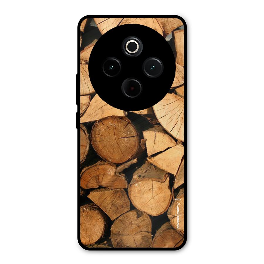 Wooden Logs Metal Back Case for iQOO Z10