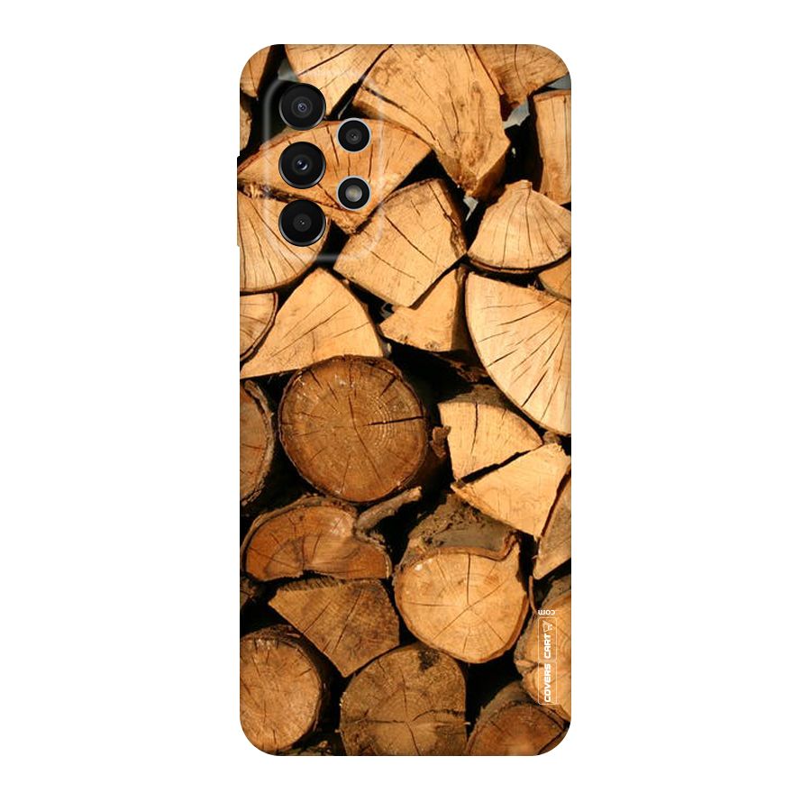 Wooden Logs Original Polycarbonate Back Case for Galaxy A23