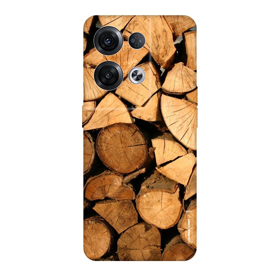 Wooden Logs Original Polycarbonate Back Case for Oppo Reno8 Pro 5G