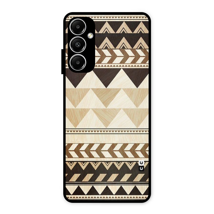 Wooden Printed Chevron Metal Back Case for Galaxy A05s