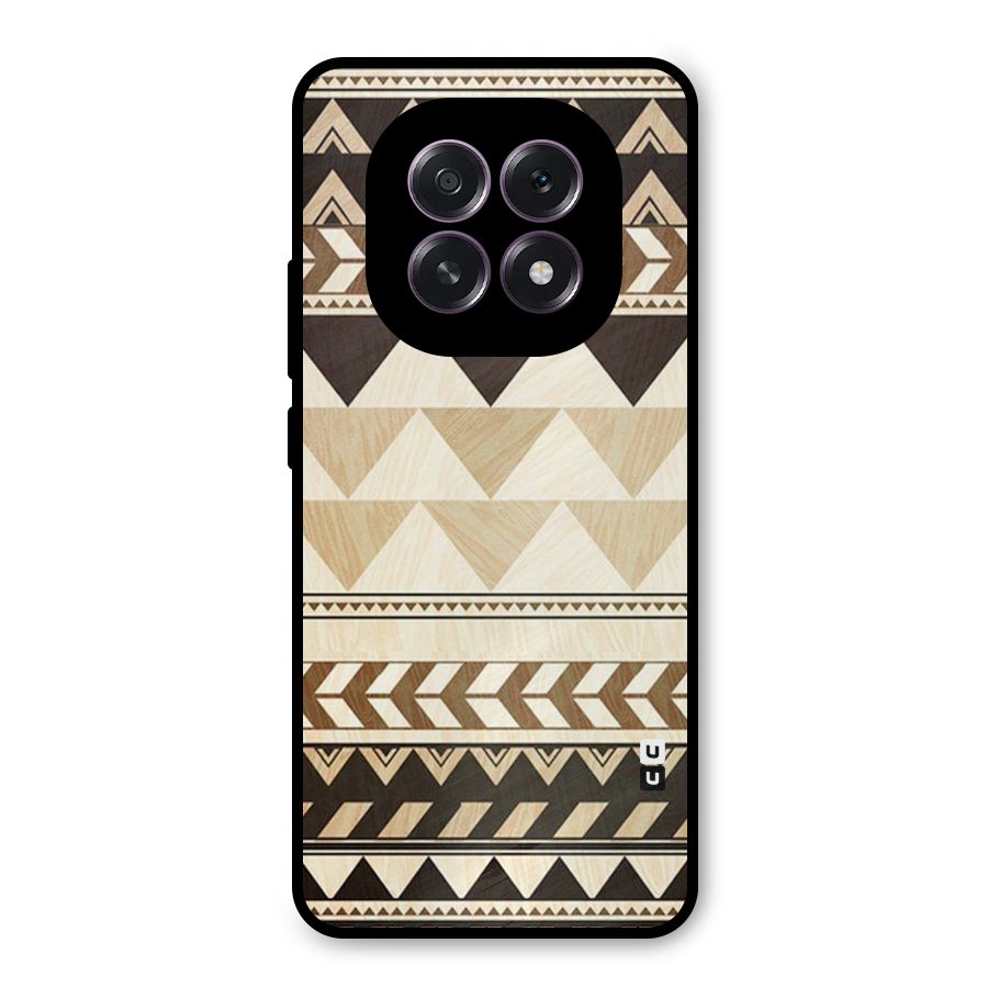 Wooden Printed Chevron Metal Back Case for Oppo F29