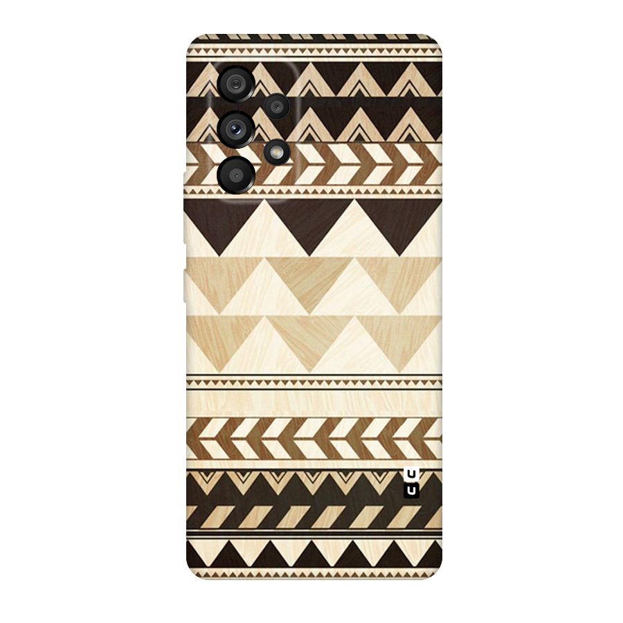 Wooden Printed Chevron Original Polycarbonate Back Case for Galaxy A53 5G